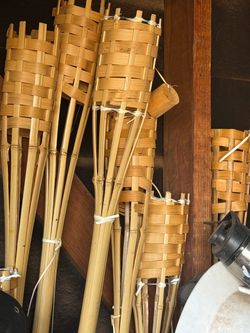Bamboo style Tiki torch’s