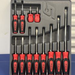 Snap-on Tools 12 pc Instinct® Soft Grip Combination Screwdriver Set (Red)