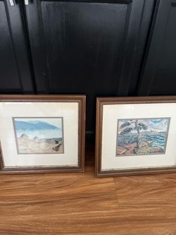 Pair of Framed Landscape Art Prints