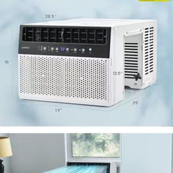  8000 BTU (12000 BTU Ashrae) Window Air Conditioner With Remote, LED Control Panel, Up To 400 Sq.Ft.