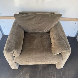 Super Comfortable Olive Green Armchair