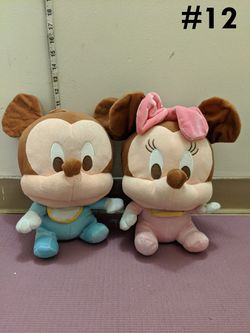 Mickey + Minnie plushies