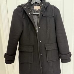 Original Banana Republic Women Black Peacoat-Size Small