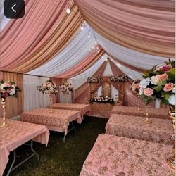 Tables Chairs Drapping Restrooms Pastries Decorations we Have Everything 