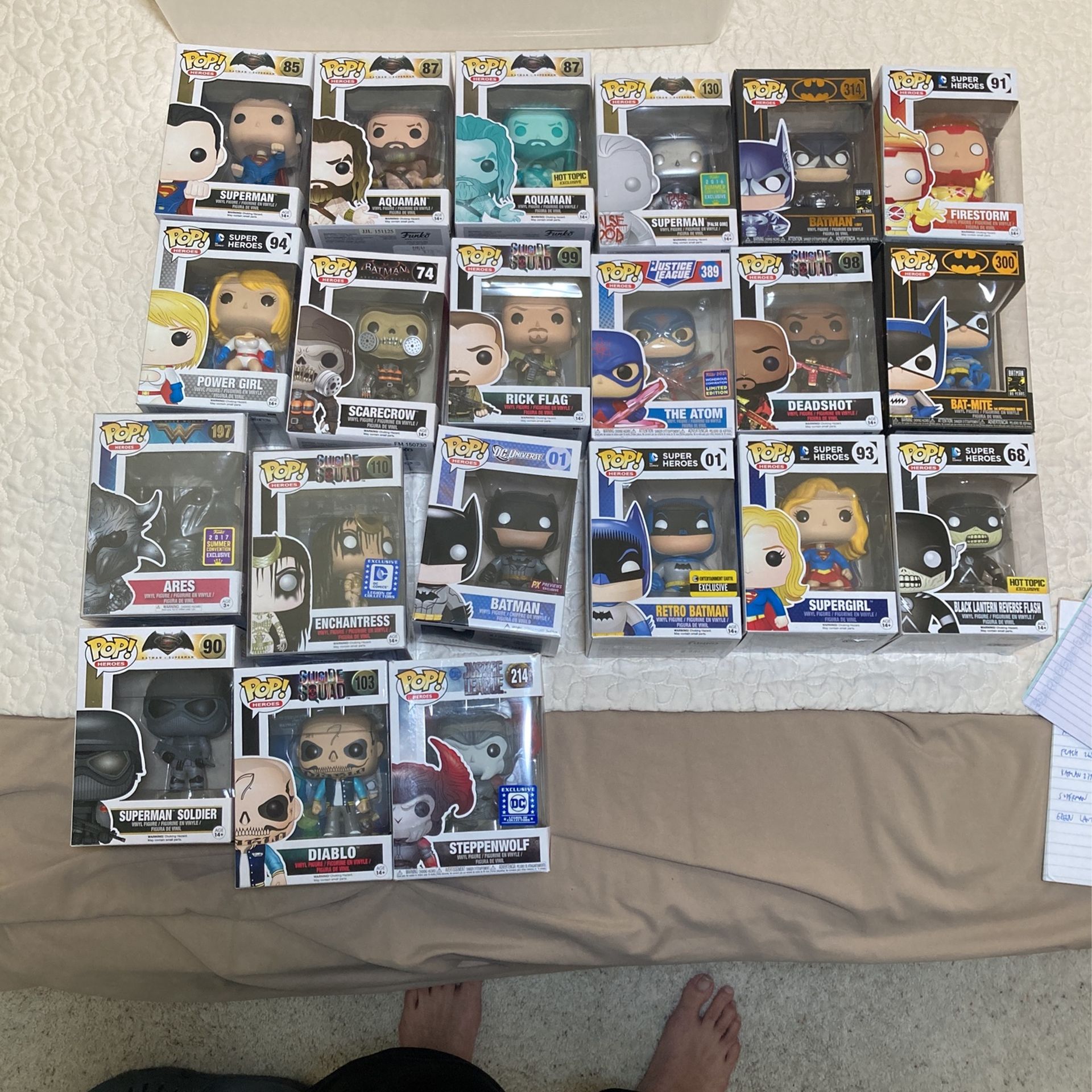 Variety of Funko Pops