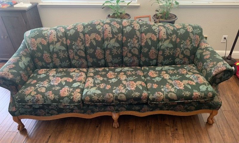 Vintage Rose Floral Sofa