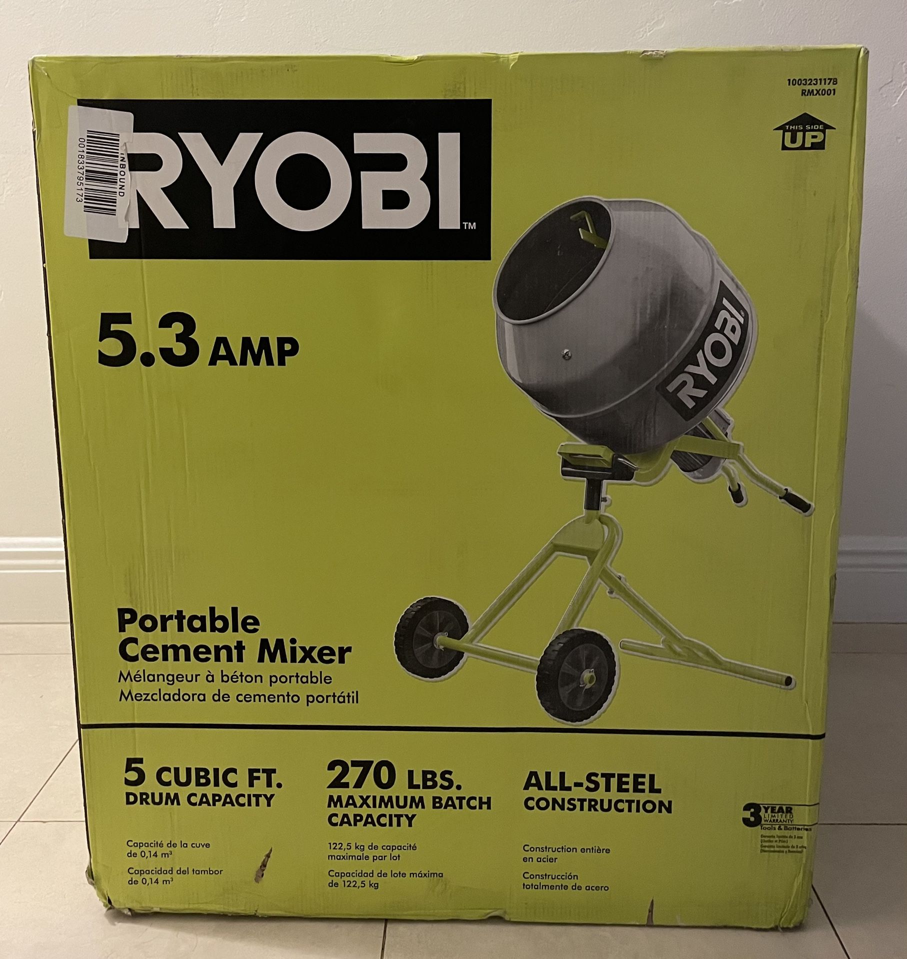 Ryobi Portable Cement Mixer 