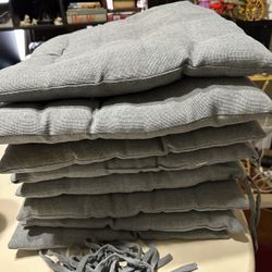 8 Bluish Chairs Cushions.