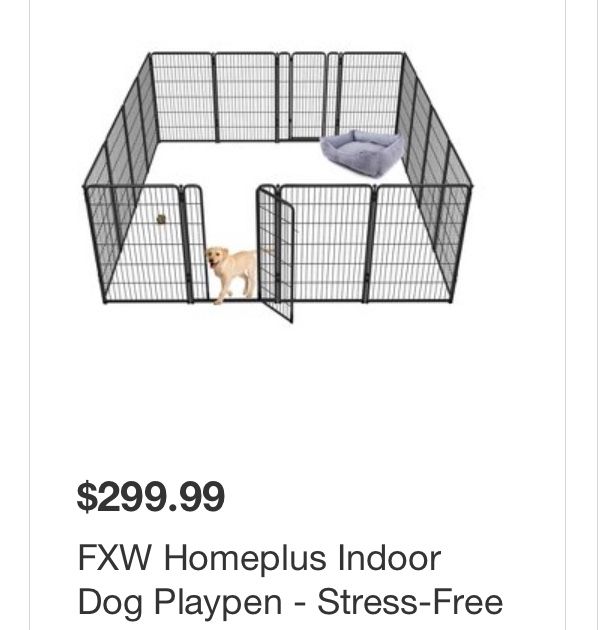 Indoor outdoor playpen corral fence dog cat puppy pet animal safe play 16 panel 40 “ high extra larg