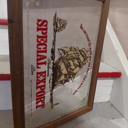 $10 wall mirror. Great for mancave or bar
