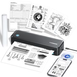 NEW Portable Printers Wireless for Travel, D820 Thermal Inkless Printer Support Sizes from 8.5" x 11" to 2" Width, Suitable for Smartphone & PC, Bluet
