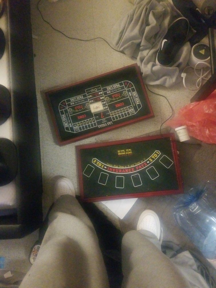 Dice Game Board With Deck Of Tiny Cards And Dice