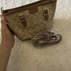 Light brown coach bag