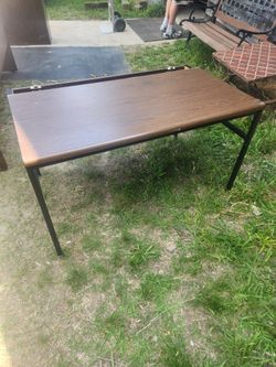 Metal wooden desk