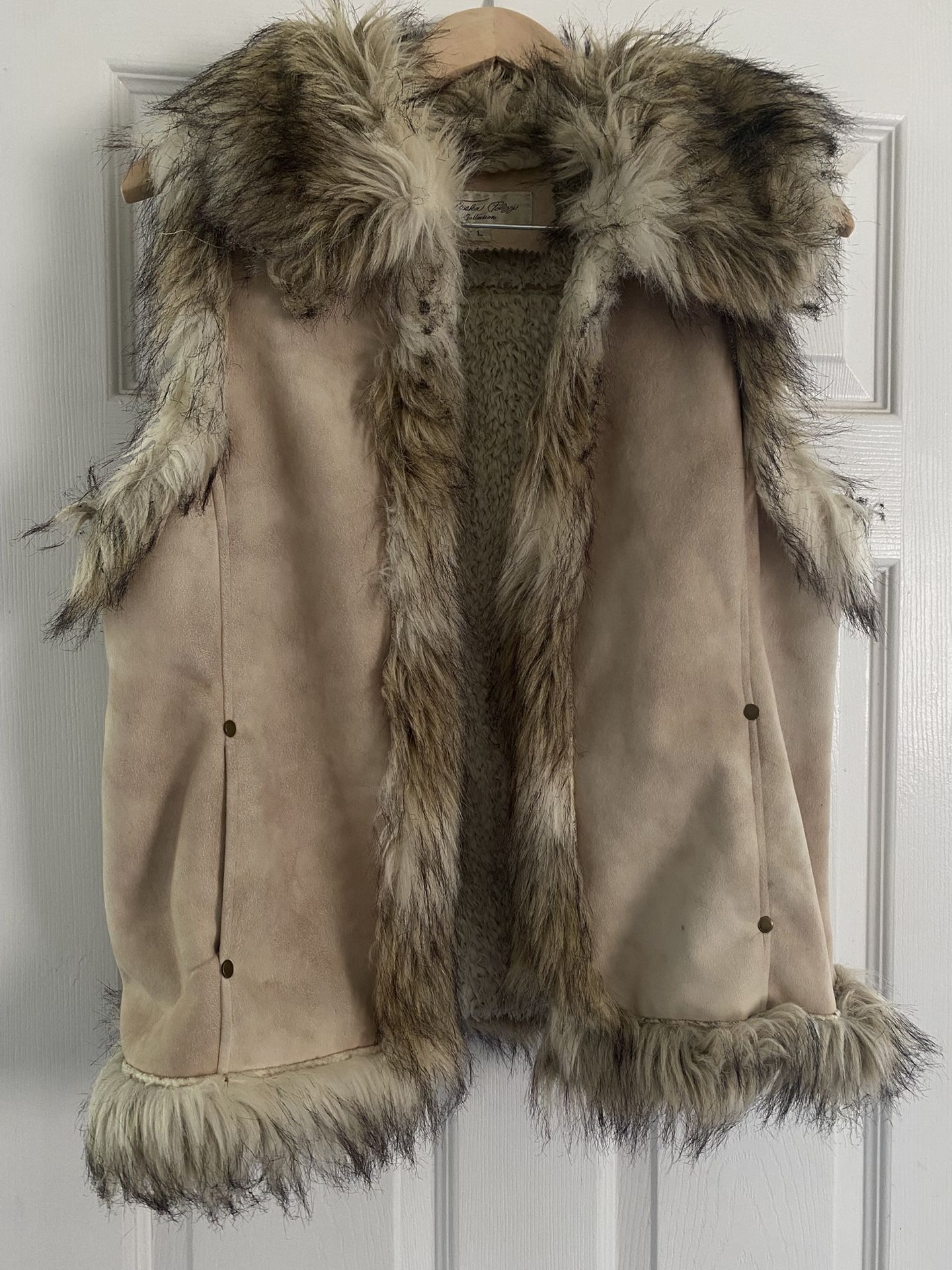 Tasha Polizzi Faux Fur Vest Size L