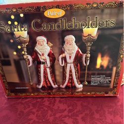 Santa Candle Holders 