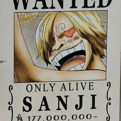 Wanted Dead Or Alive Sanji Canvas 16"x20" 