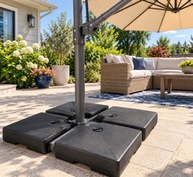 Brand New 4-Piece Fillable Patio Umbrella Base
