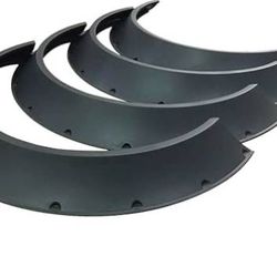 (4) Universal Fender Flares Protector Extra Wide Body Black ABS