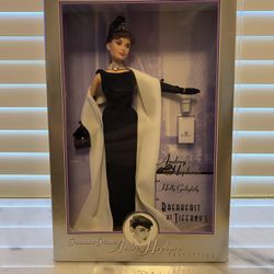 Audrey Hepburn as Holly GoLightly in Breakfast at Tiffany’s, Mattel Barbie Doll #20355, Mint Condition, Original Box Never Opened