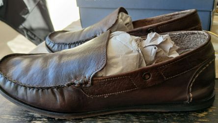Brown Leather Slip-On Loafers