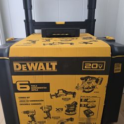 Dewalt 6 Tool Set with 2x Battery and Rolling Toolbox