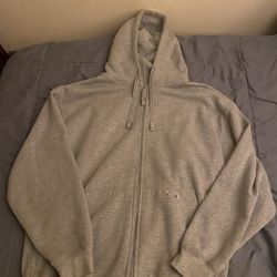 Gray Pro Club Zip Up Hoodie