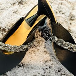 JRenee Sparkling Slip on Heels