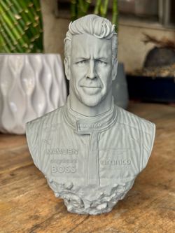 F1 Fernando Alonso Bust 6.5” 3D Printed Formula 1 Racing Display Statue
