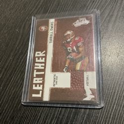 2005 Absolute Leather Football Patch Cards Of HOFers Terrell Owens & Tim Brown 