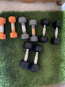 Dumbells sets 8 10 15 lbs