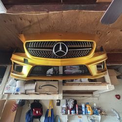 CLA(contact info removed) C117 Front Bumper W/ Satin Yellow Wrap