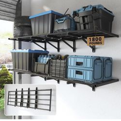 Fold Down Garage Wall Shelves 2x6 Heavy Duty Folding Storage Shelving 1800 lb 2 Pack