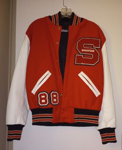 '88 SOLOFLEX Vintage Varsity Letterman wool/leather jacket