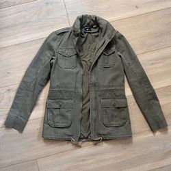 Women’s BDG Urban Outfitters Nordstrom Removable Liner Lined Hooded Cargo Military Jacket Coat parka XS 