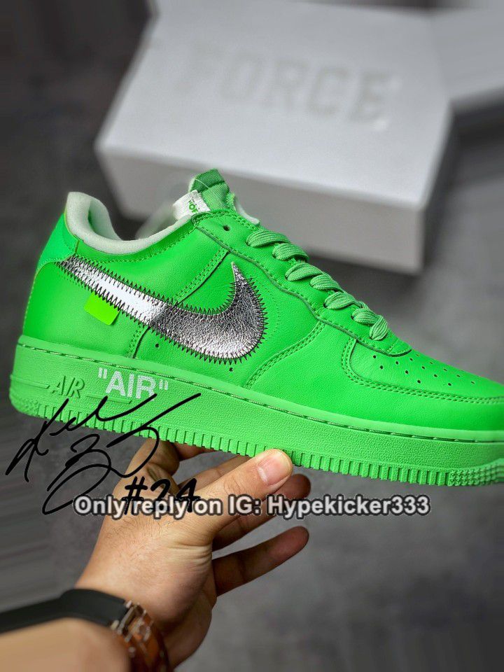 Air Force 1 Low OW Light Green Spark clean and neat sneaker for Sale in  Brooklyn, NY - OfferUp