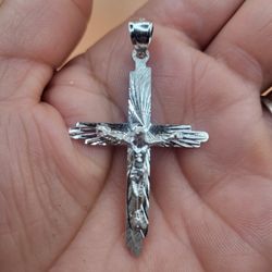 Diamond Cut Silver Cross (Silver 925)