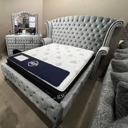 Color Options Master Bedroom Furniture Set 🌟 Fast Delivery Only $39 Down Payment 