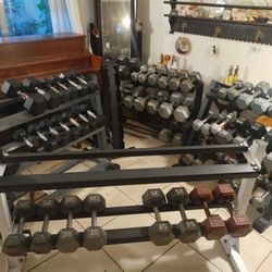 DUMBBELLS  AVAILABLE :   RUBBER  &  STEEL  DUMBBELLS  + ADJUSTABLE  DUMBBELLS   (PAIRS OF) : 10s  15s  20s  25s  30s 35s 40s 45s 50s 90s 95s
 110s