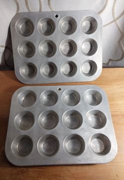 Mirro Mini Muffin Cupcake Pans Aluminum 2” 12 Cup Kitchen Baking Tins Set Of 2