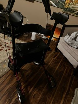 Upright Rollator Walker with Seat