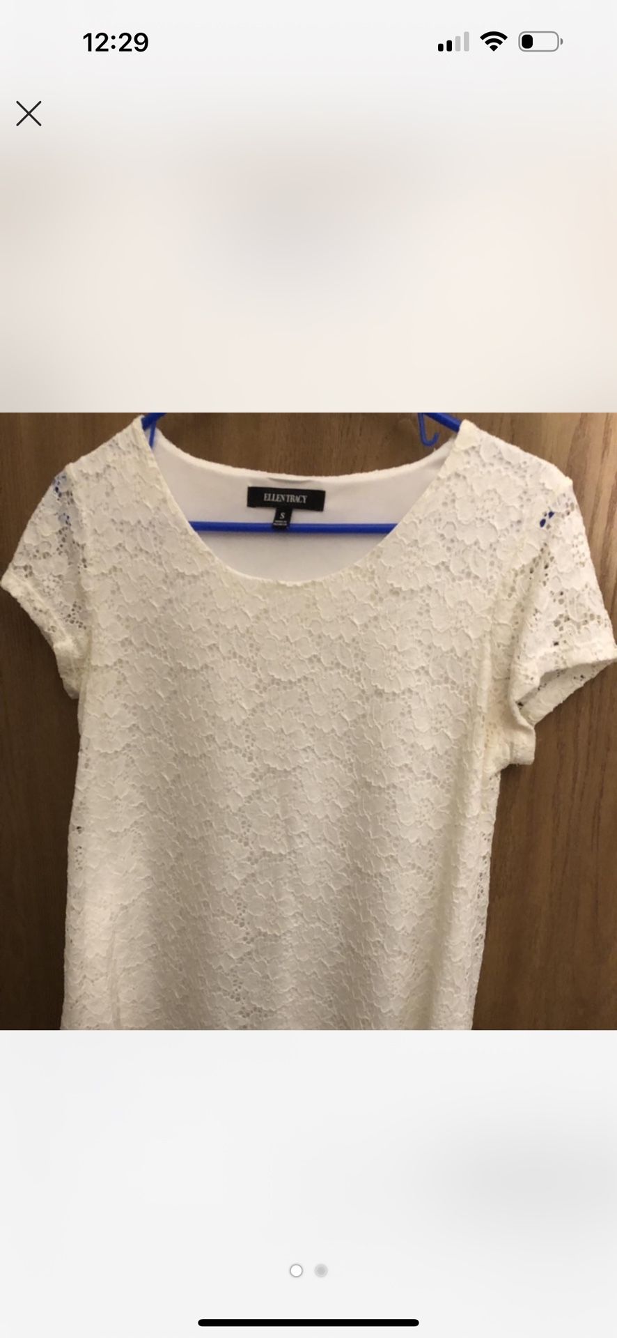White Blouse size S, Lace