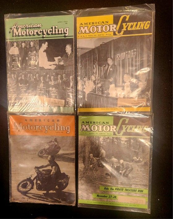 X4 1950s American Motorcycle Magazines 