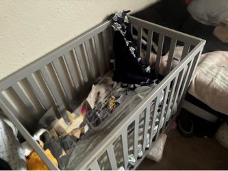 Grey mini Crib