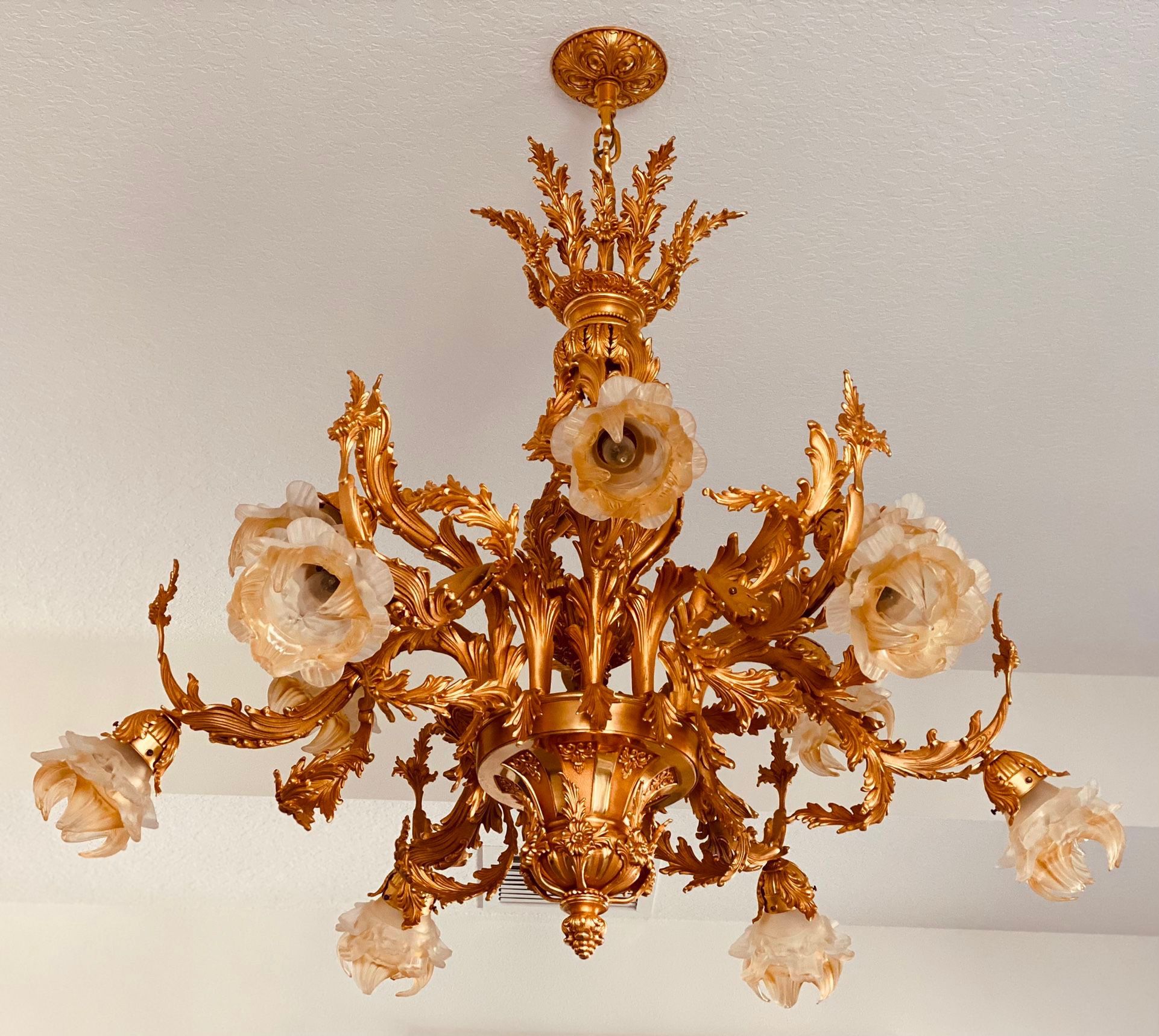 Chandelier-Myran Allan-Bronze dore