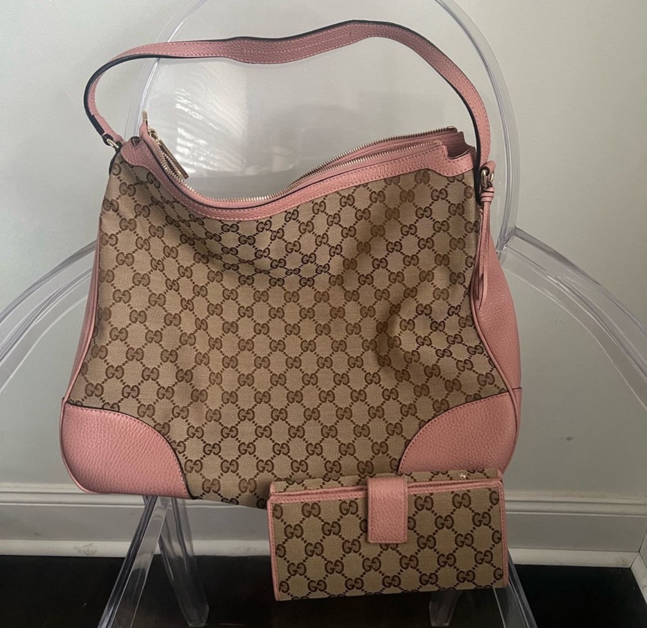GUCCI GG Canvas Bree bag and Wallet