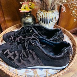 Coach Signature Sneakers Brown Low-Top Size 7