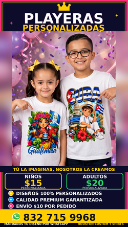 Playeras Personalizadas / Custom T-Shirts – Desde $15