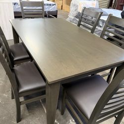 🇺🇸 NEW!! GREY OR BROWN Still In BOX Dining sets 7pc Delivery available 