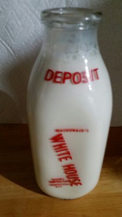 Antique glass Milk bottles